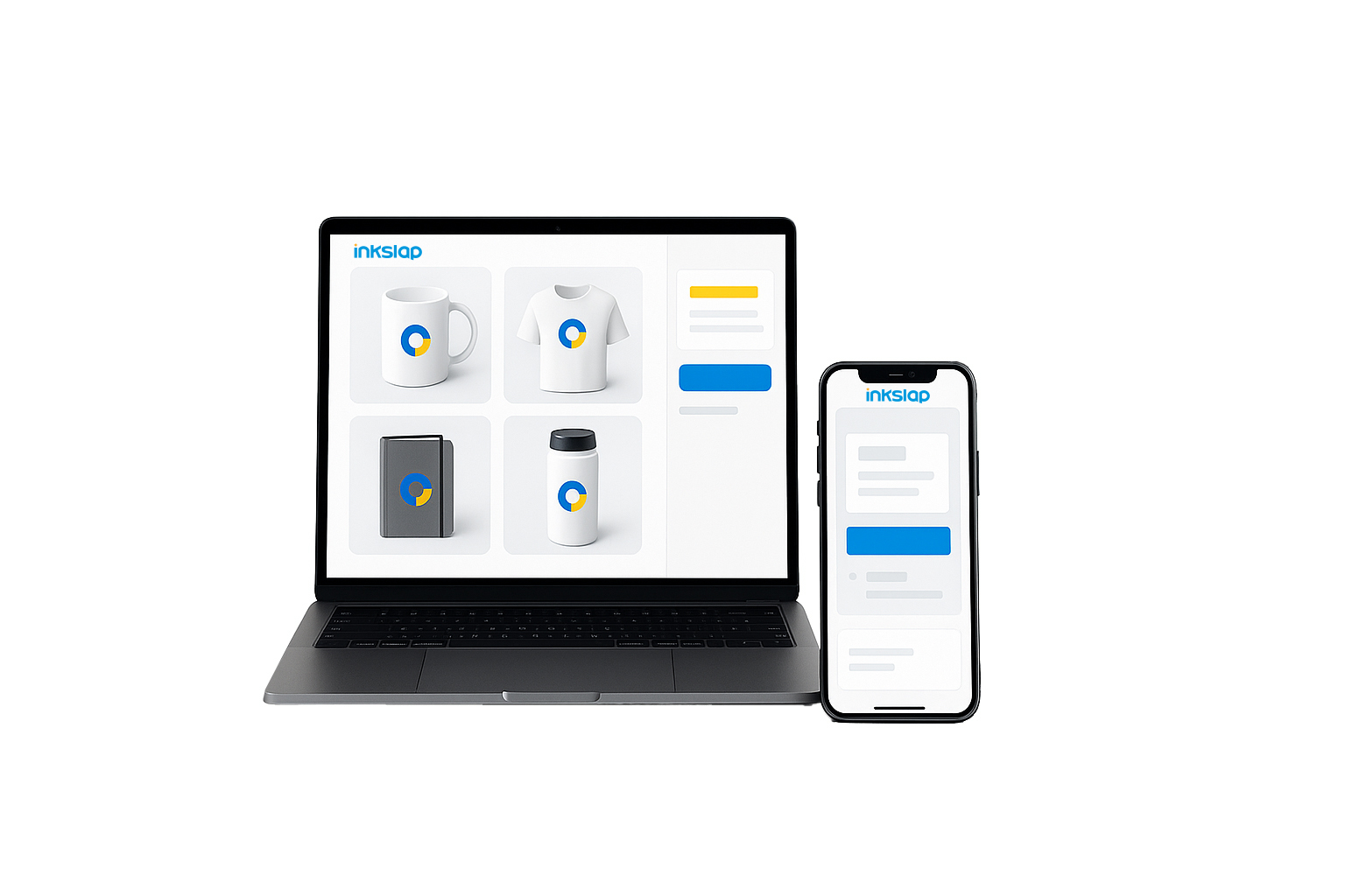 Inkslap 平台介面預覽 - 即時生成客製化商品設計